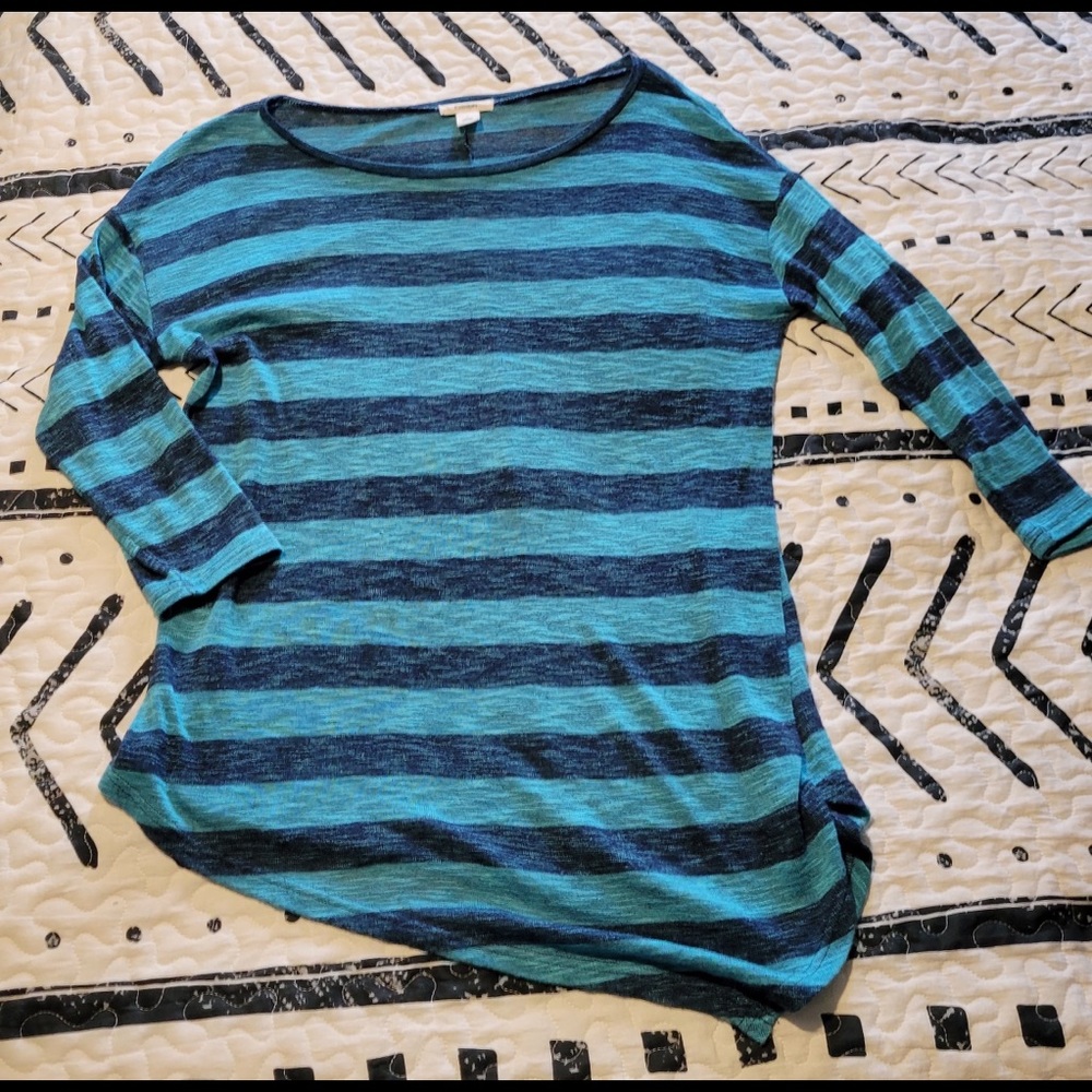 Caslon blue striped blouse, small